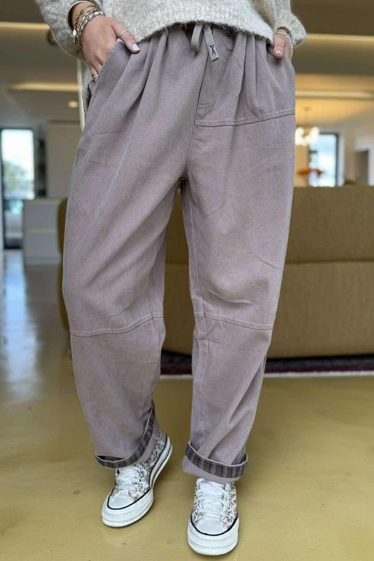  Mercer Soft Twill Barrel Leg Pant Mocha /3/5**